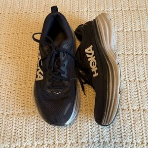 Hoka Women's Bondi 8 Running Shoe Ultra-Cushioned Black & White Women's Size 9.5